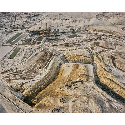 Coal Strip Mine, Power Plant and Waste Ponds, from the Colstrip, Montana series