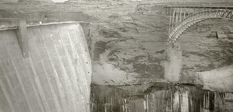 Dam and Bridge at Glen Canyon near Page, Arizona